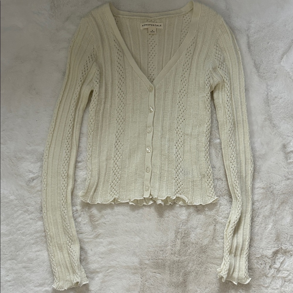 Cream Knit Cardigan